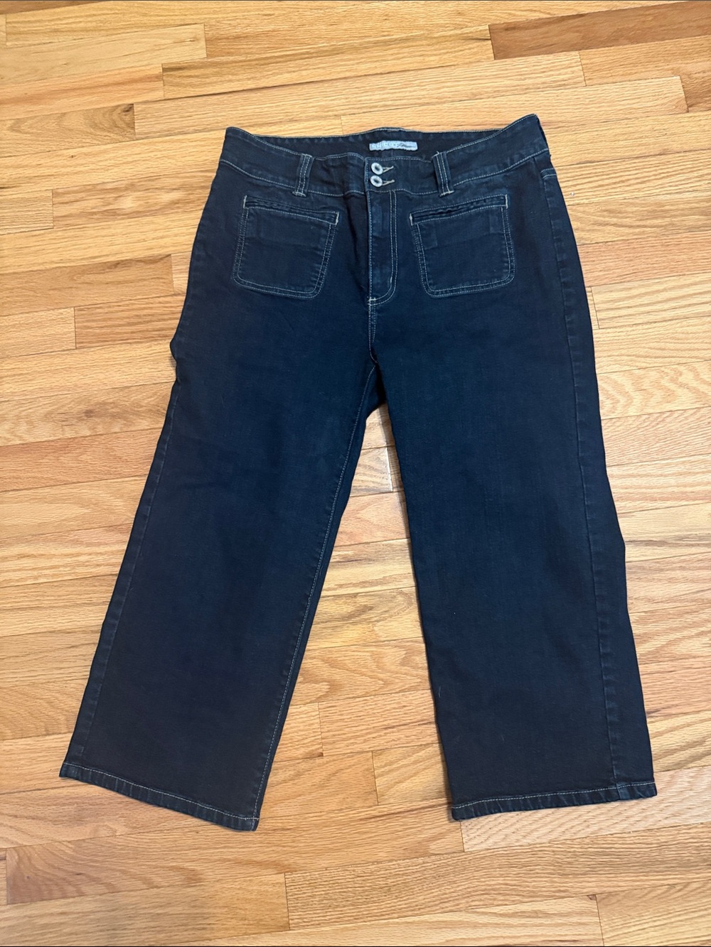 Chico's Dark Navy Wide Leg Cropped Jeans